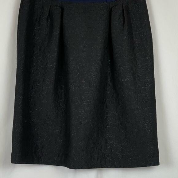 Vera Wang Metallic Black Pleated Party Event Skirt NWOT Size 2 - Picture 3 of 11